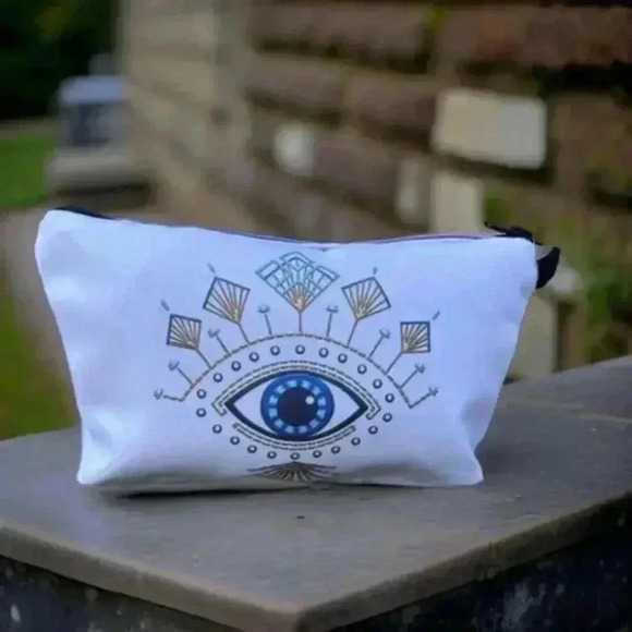 Blue Evil Eye Makeup Bag - Picture 1 of 2